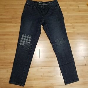 Eddie Bauer Boyfriend Jeans with Patch Detail